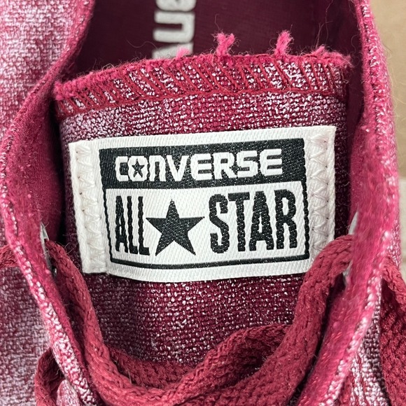 Converse Chuck Taylor All Star Low Top Burgundy Canvas Sneakers Womens 8 - Picture 9 of 15